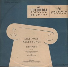 Lily Pons, Waltz Songs, (LP), VG, 3913286452 picture