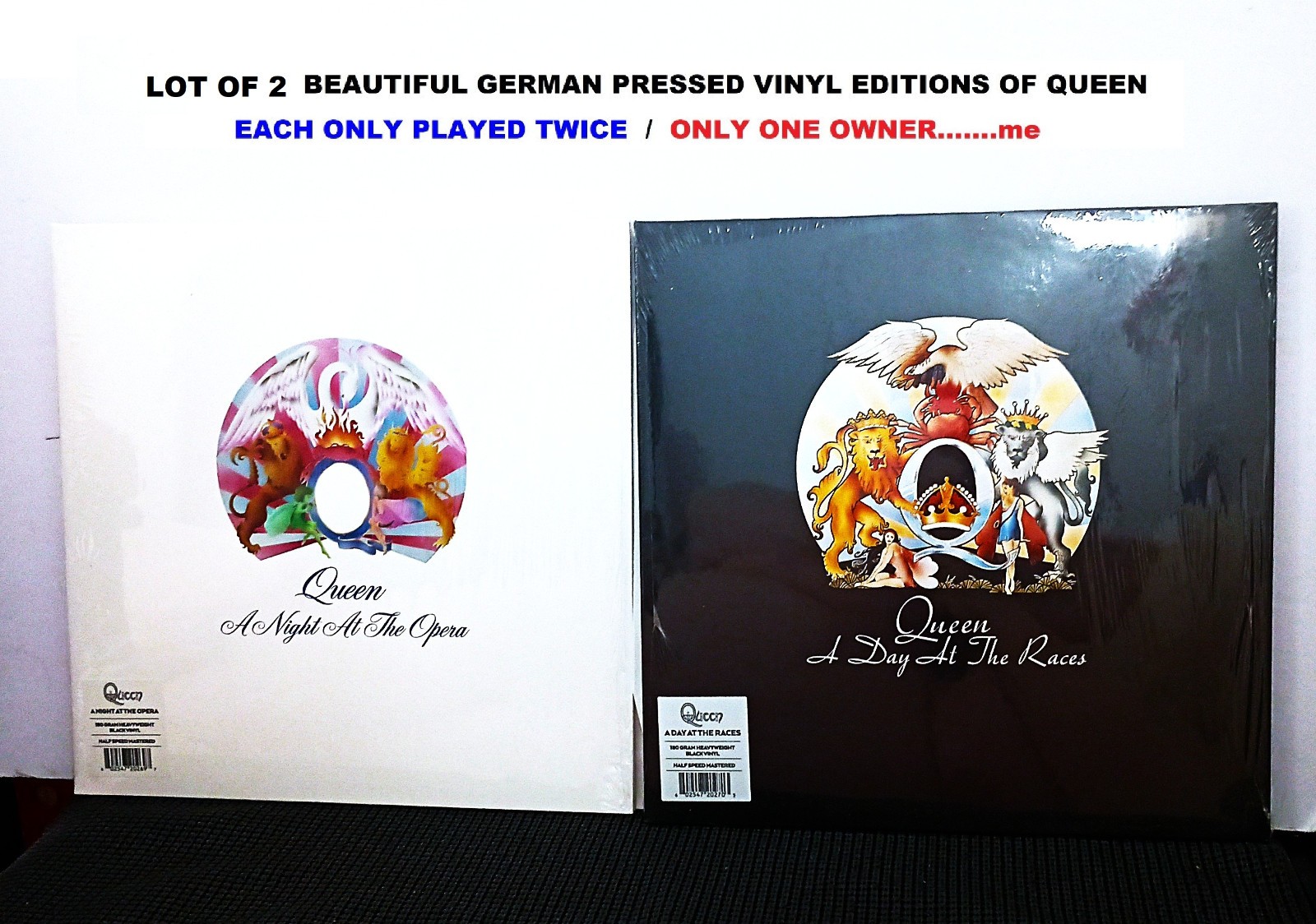 QUEEN :  A Night At The Opera + A Day At The Races👍Both Pressed In Germany 🎵