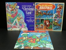 Vintage Christmas Vinyl Record Album Childrens Lot Santa Carols Grasshoppers picture