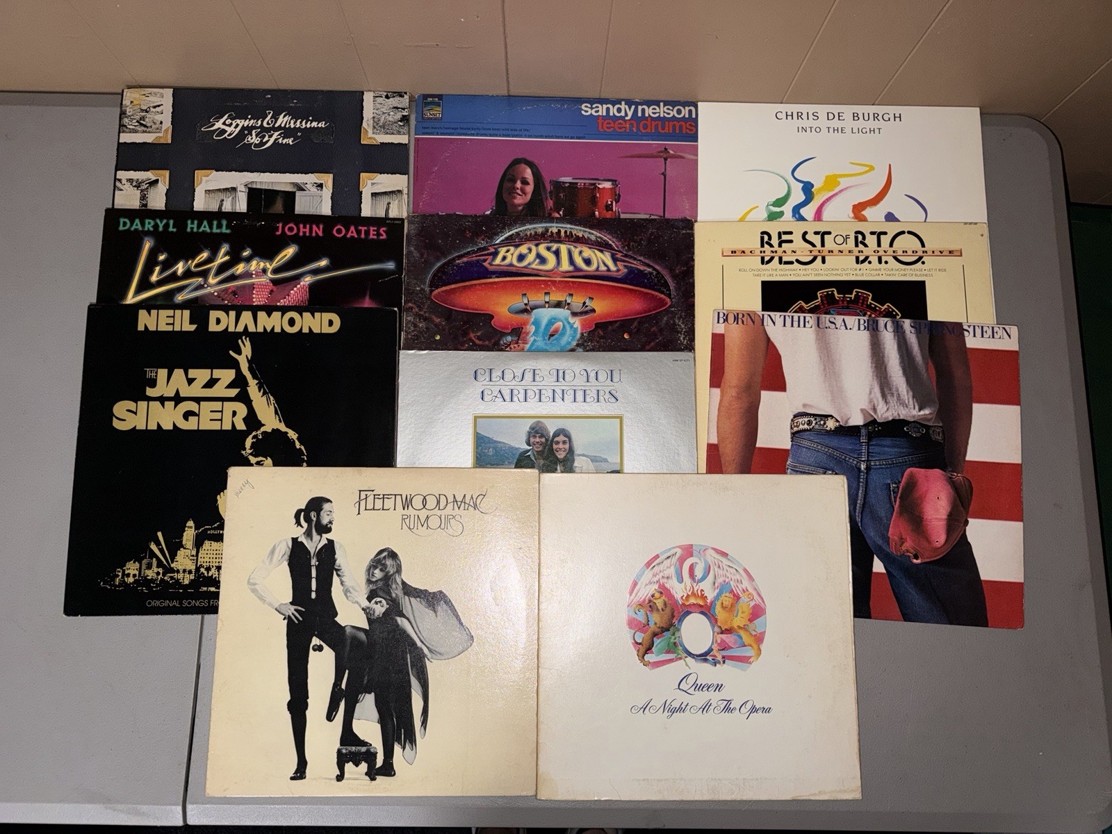 Lot of 11 Vintage 70s/80s Rock, Soft Rock, Folk Rock Vinyl Records -All Untested