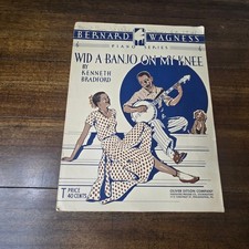 Oliver Ditson Sheet Music Wid A Banjo On My Knee 1941 Vintage Ephemera Nostalgia picture