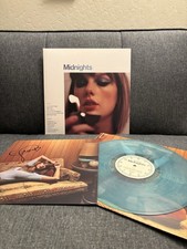 Taylor Swift Midnights Moonstone Blue Edition LP Vinyl with Hand-Signed Insert picture