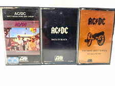 AC/DC 3 Cassette Lot: Dirty Deeds/Back in Black/For Those About to Rock picture
