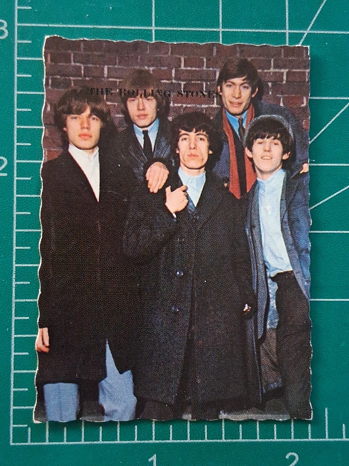 1964 1965 PUBLISTAR CARD ROLLING STONES GROUP BAND SMALL DECKLE EDGE MICK KEITH