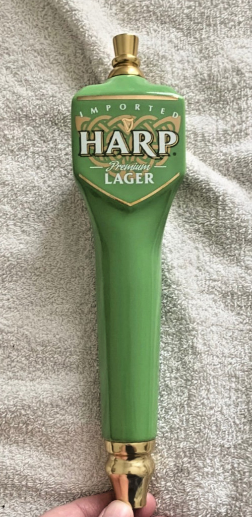 HARP PREMIUM LAGER  BEER TAP HANDLE RARE PUB STYLE IRELAND OKTOBERFEST