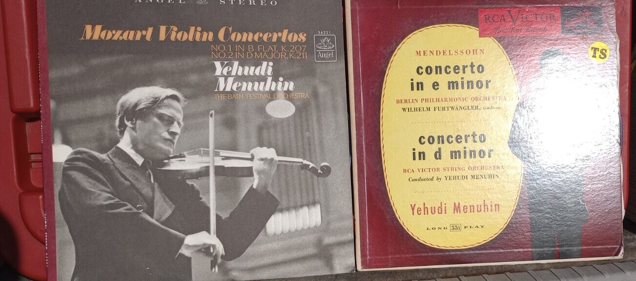 CLASSICAL LOT, 2 LPS BY YEHUDI MENUHIN, SPIN CLEANED 