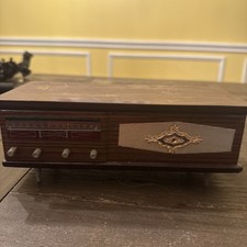 Vintage music box radio & turntable made in Japan working **See Pictures** picture