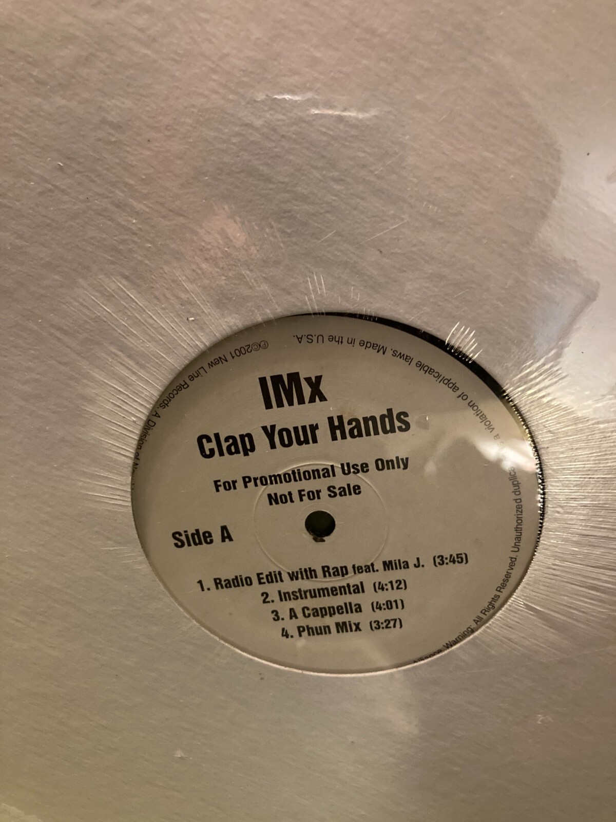 IMx clap your hands 12” single sealed vinyl New Line Records 2001 Hip Hop Rare