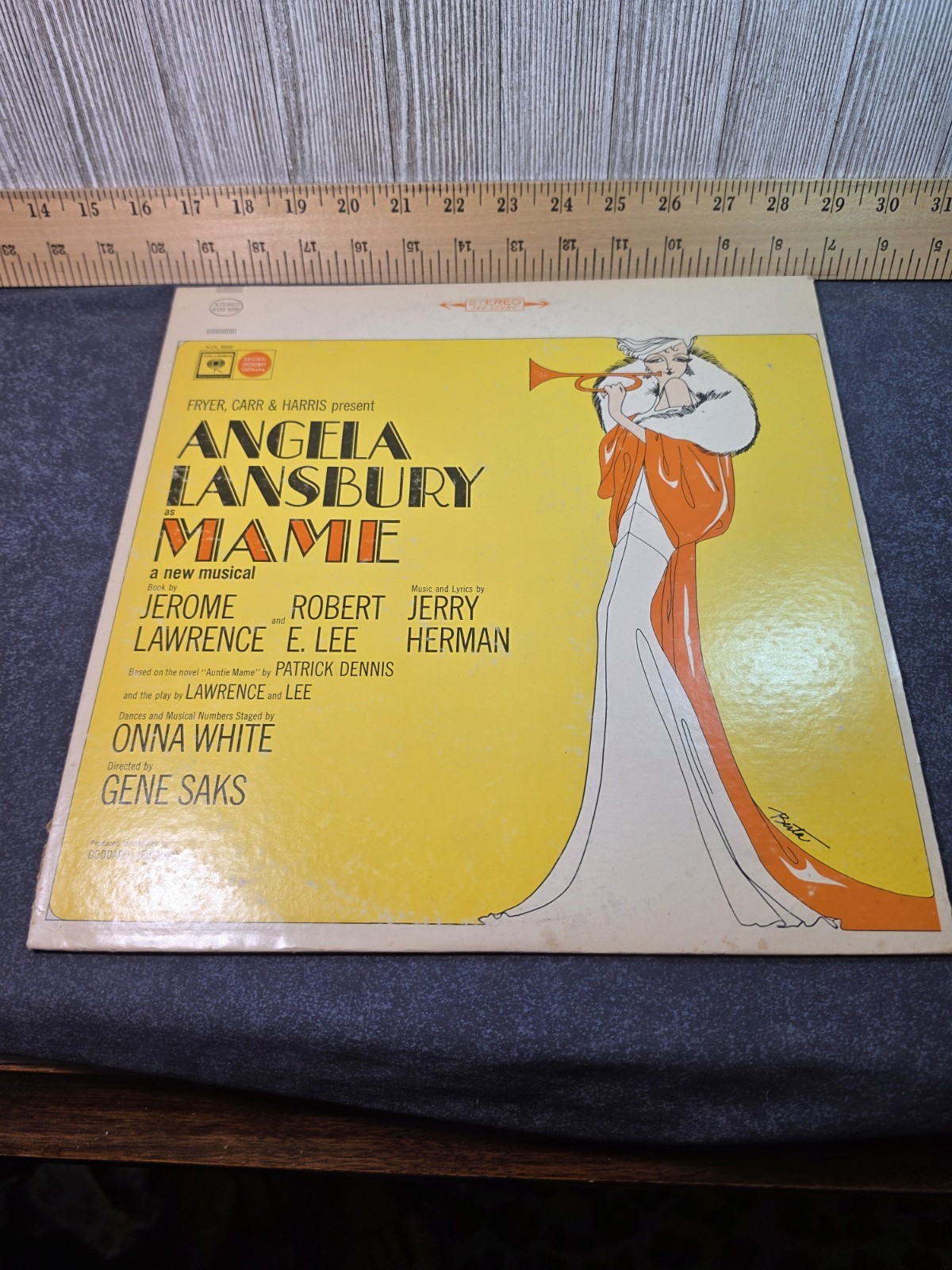 VTG 1966 Angela Lansbury Mame -Jerry Herman -Columbia Vinyl Record Album 12