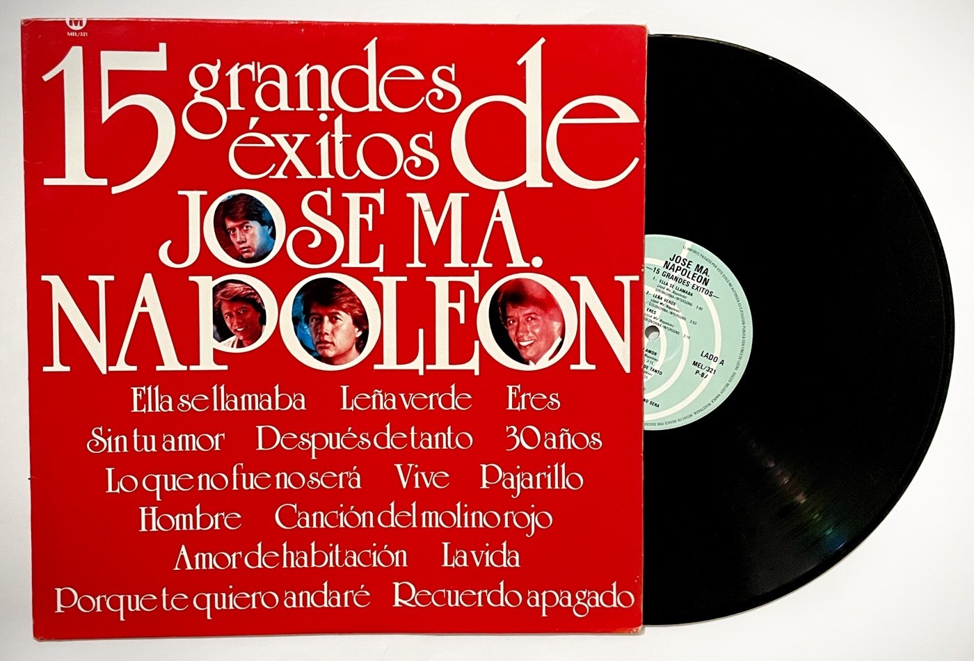 JOSE MARIA NAPOLEON 15 Grandes Exitos LP Vinyl 1987 Mexico VIVE Pajarillo ERES