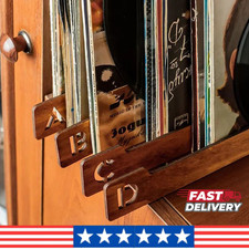 26pcs Vinyl Record Dividers A-Z Alphabetical Wooden LP Storage Organizer Record  picture