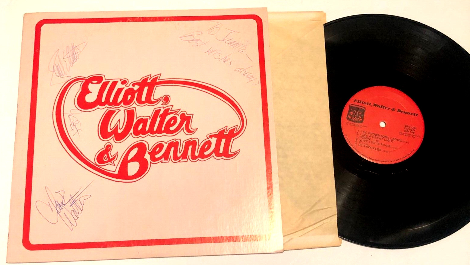 Elliott Walter & Bennett Signed Autogrphed Self Titled S/t Debut 1st LP Ex count