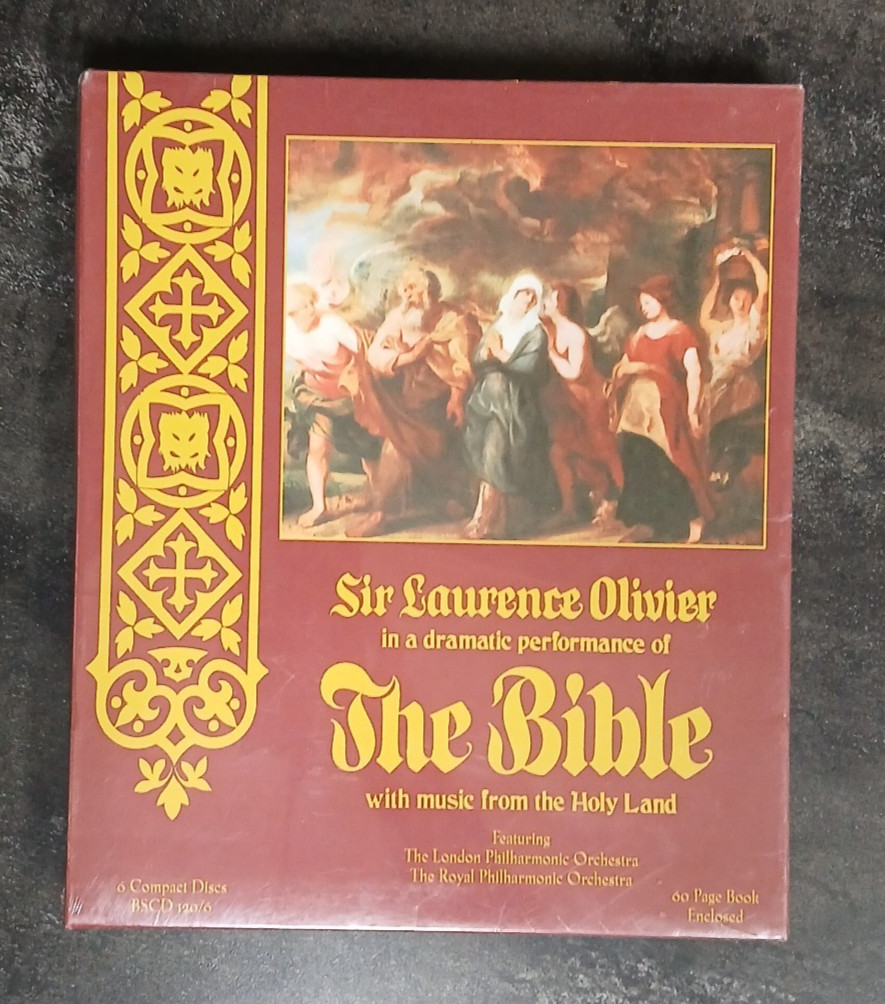 Sir Laurence Olivier Dramatic Performance Of The Bible 6 CDs with 60pg Book