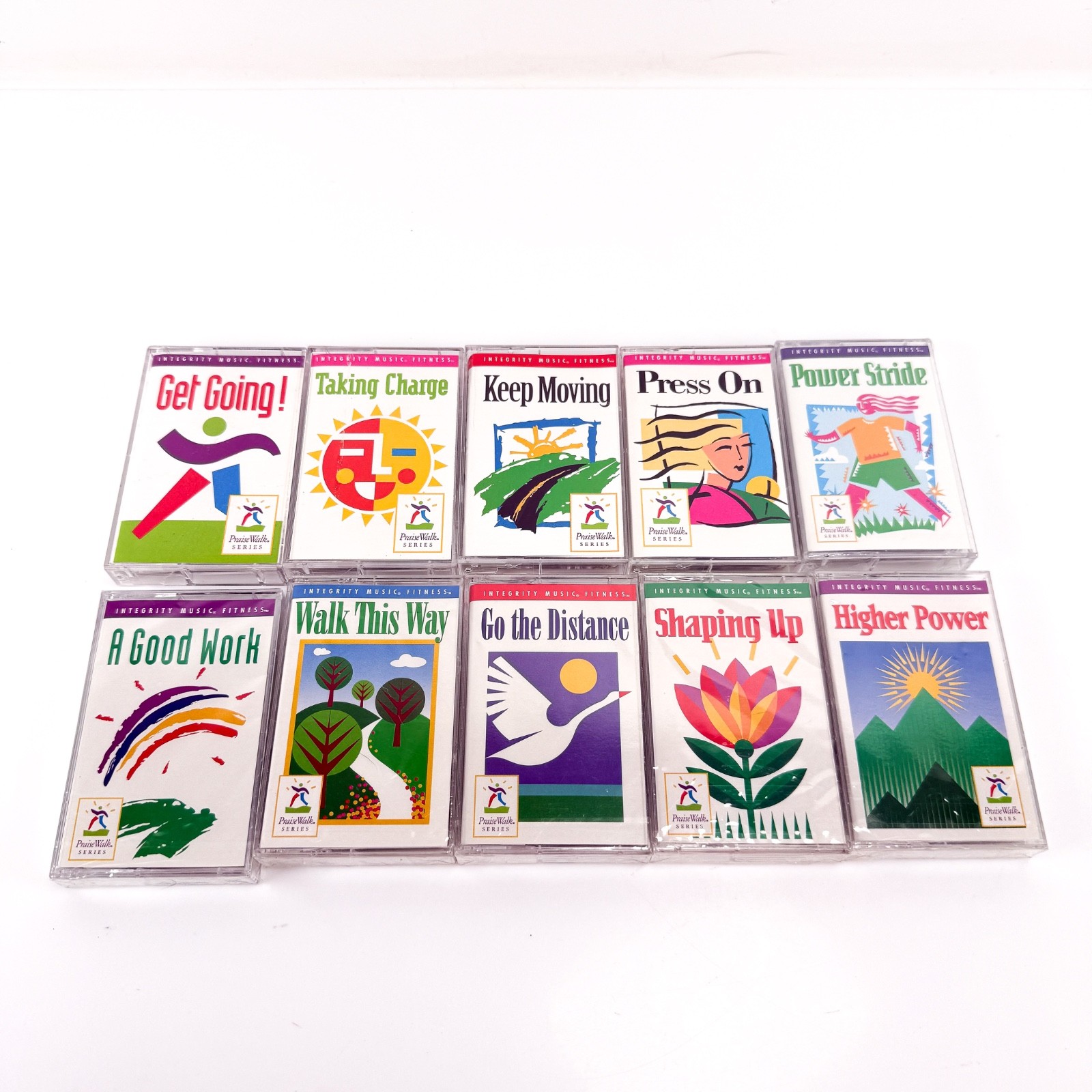 10 Vintage Integrity Music Fitness Exercise Cassette Tapes Christian Praise Lot