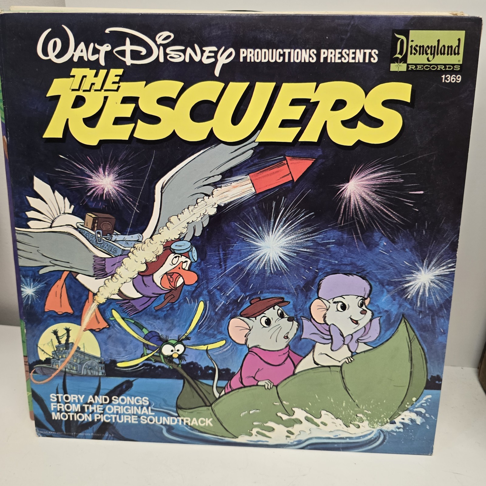 Vintage Walt Disney The Rescuers  Soundtrack Music Vinyl Record Album