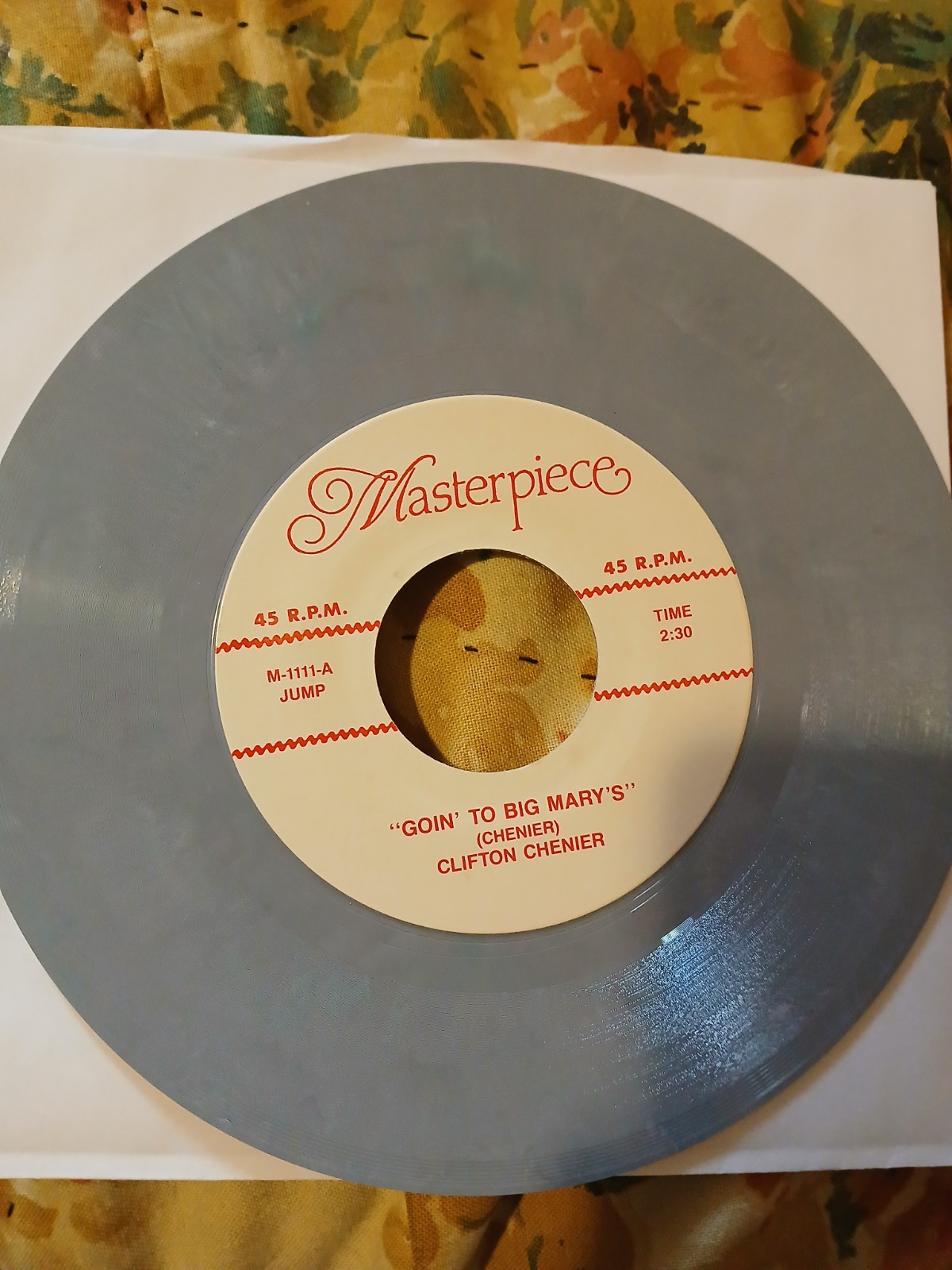 CLIFTON CHENIER 45 GOIN TO BIG MARY\'S PERSIANS  TEARS OF LOVE ( COLOR VINYL )