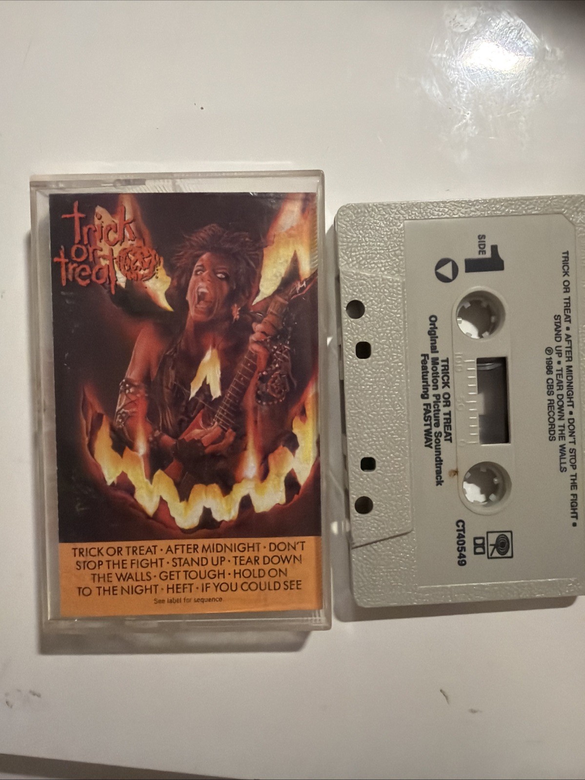 Trick or Treat 1986 Movie Soundtrack Cassette Fastway Vintage Heavy Metal
