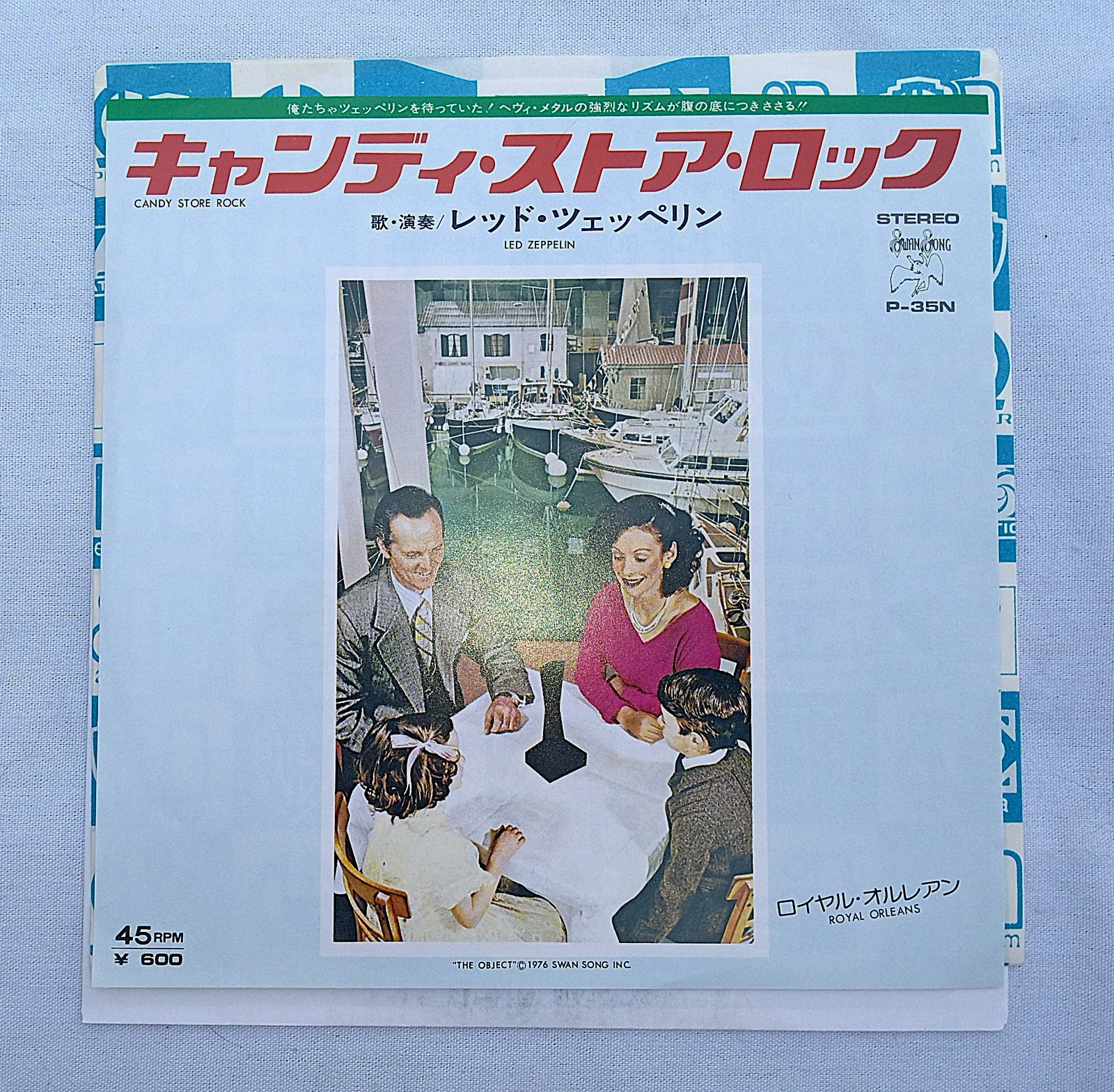 LED ZEPPELIN Original 1976 Candy Store Rock b/w Royal Orleans Japan 7