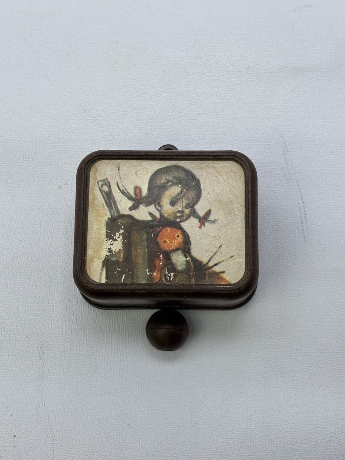 Vintage Hummel Pull String Music Box WORKS “Theme From Love Story” Song