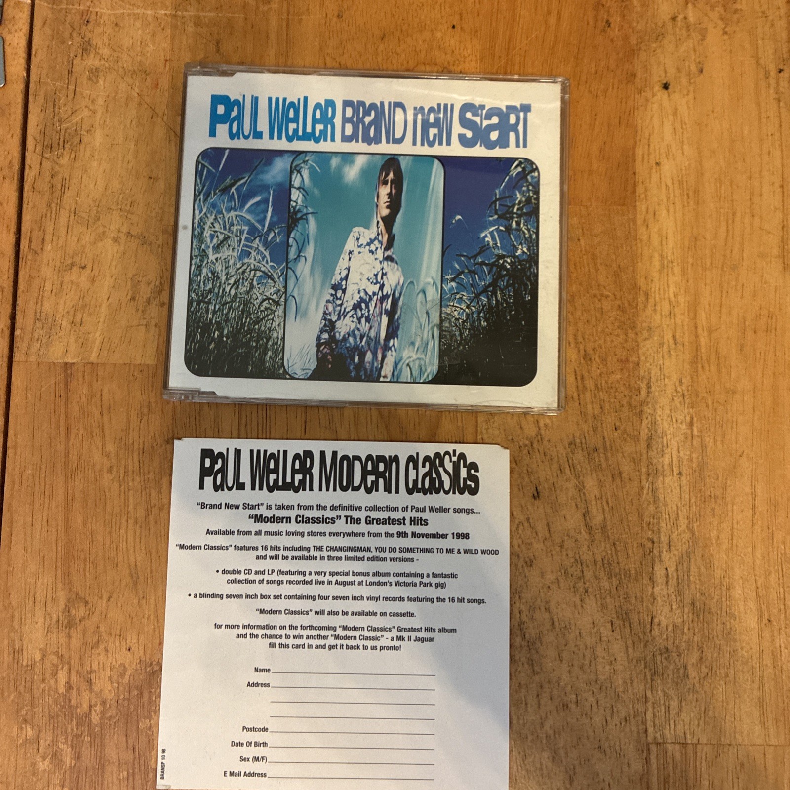 Paul Weller Brand New Start UK Import 3 Track CD 1998 Island Records Issue