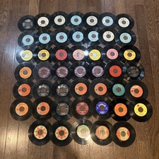 45 RPM Vinyl Records Lot Of 47 - 50s/60s Funk Soul R&B Doo-Wop Rock Pop Vintage picture