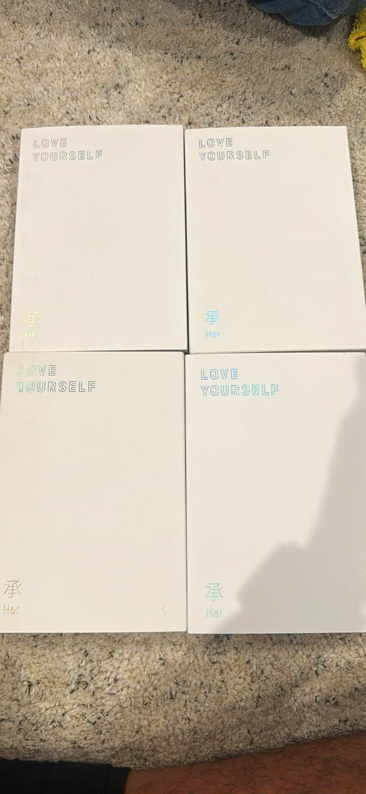 BTS Love Yourself 承 'Her' 4-CD Album Set White Boxes 2017 Big Hit