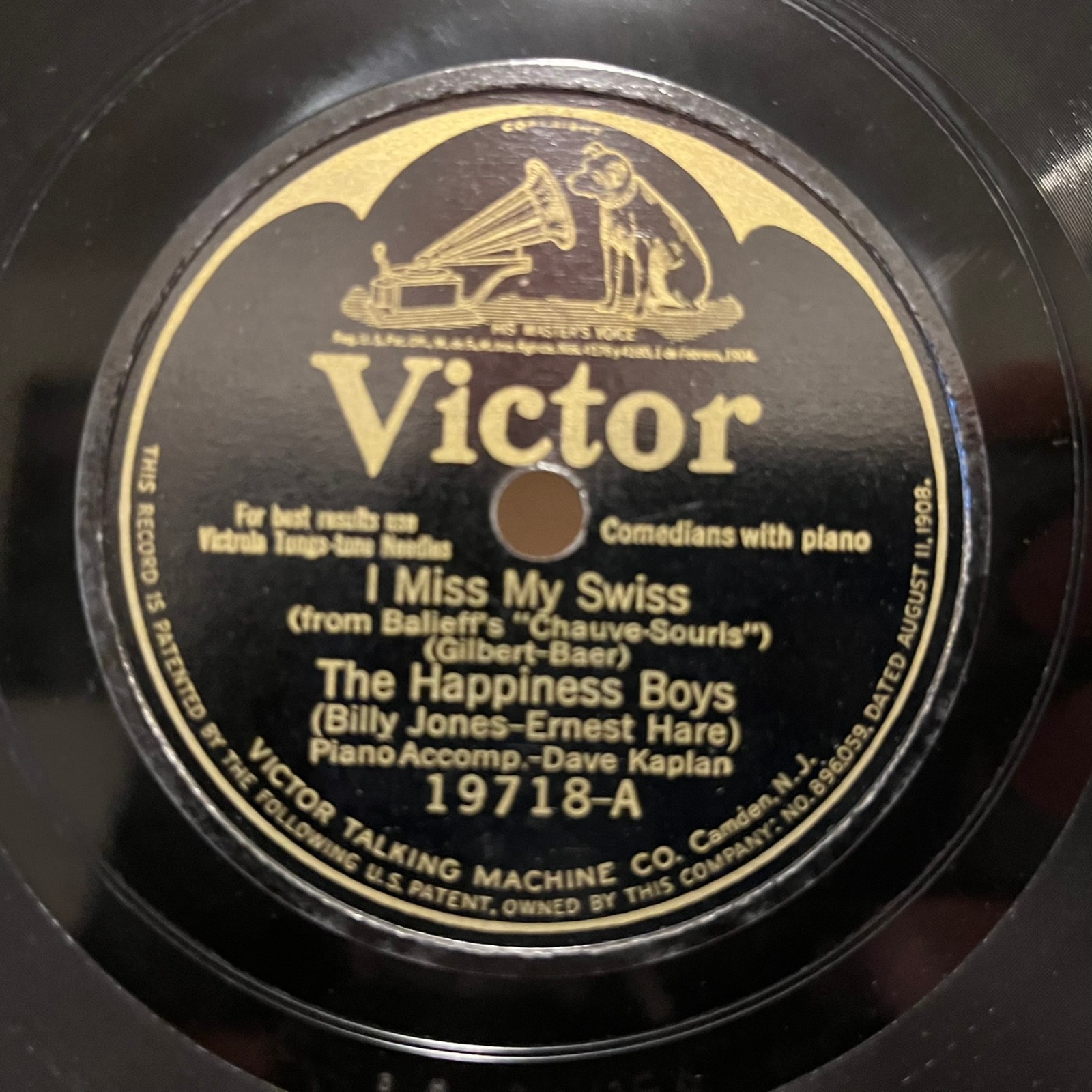 HAPPINESS BOYS - I Miss My Swiss (1925) - 10\