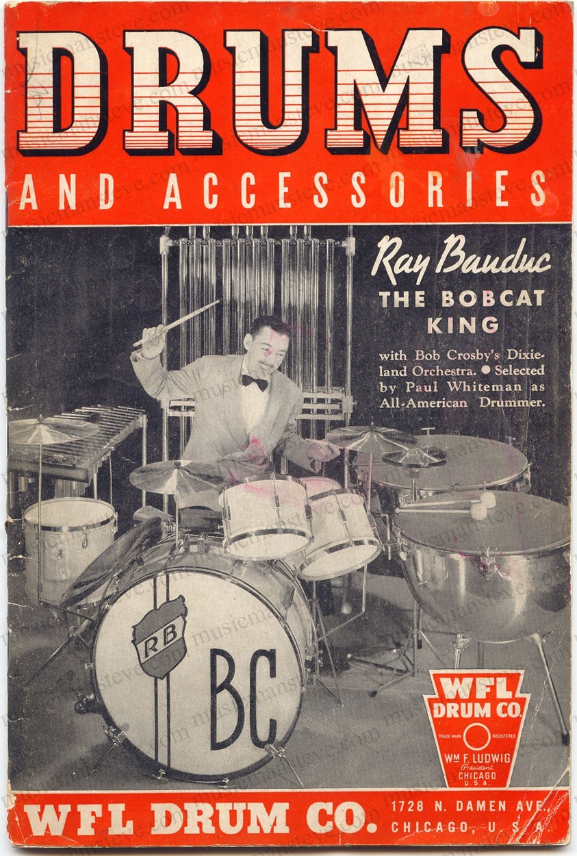 Original Rare WFL (Ludwig) 1939 Drum Catalog - 48 Pages , Outfits, Drums & more