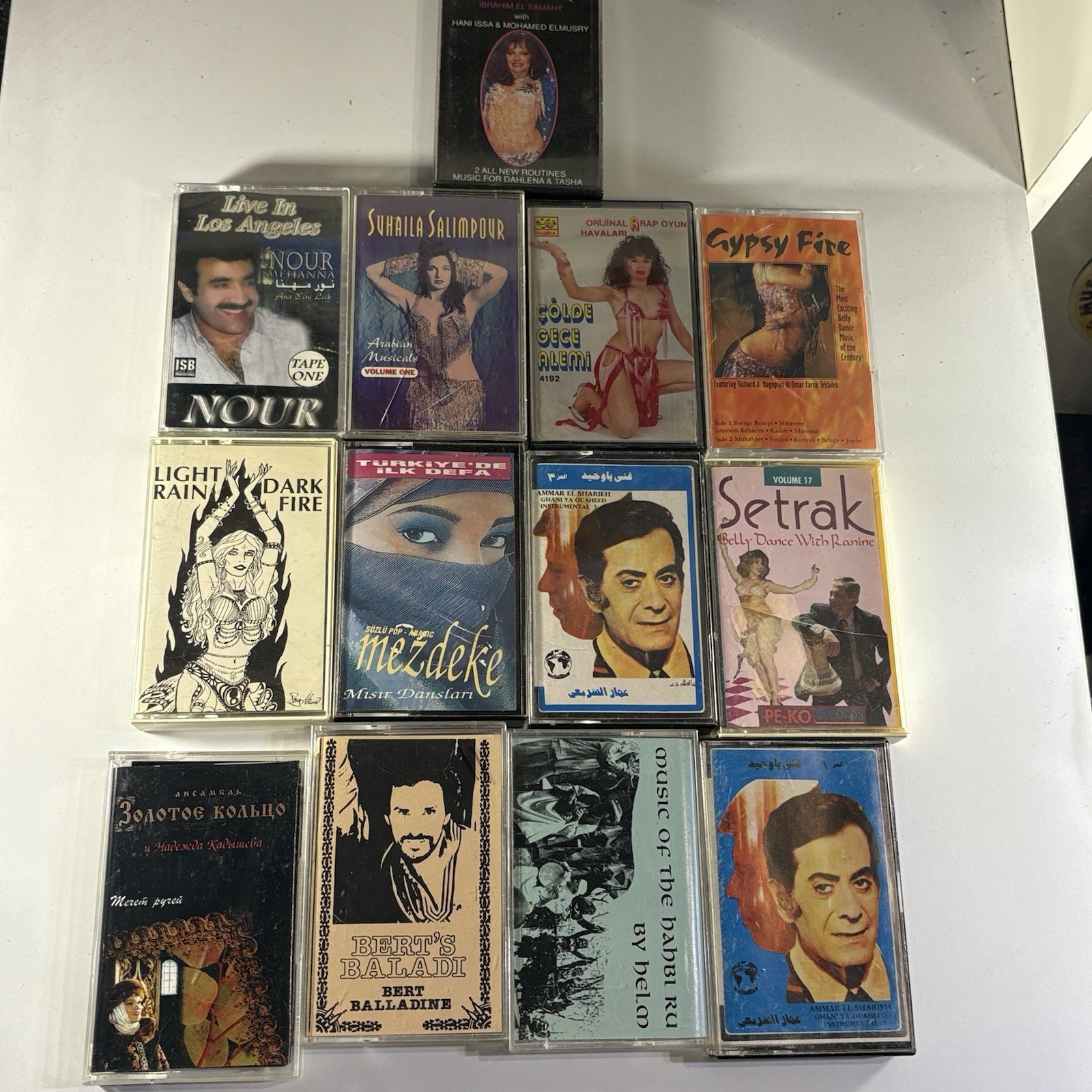 • Lot of 13 Vintage Arabic & Iranian Cassette Tapes - Rare Middle Eastern Music