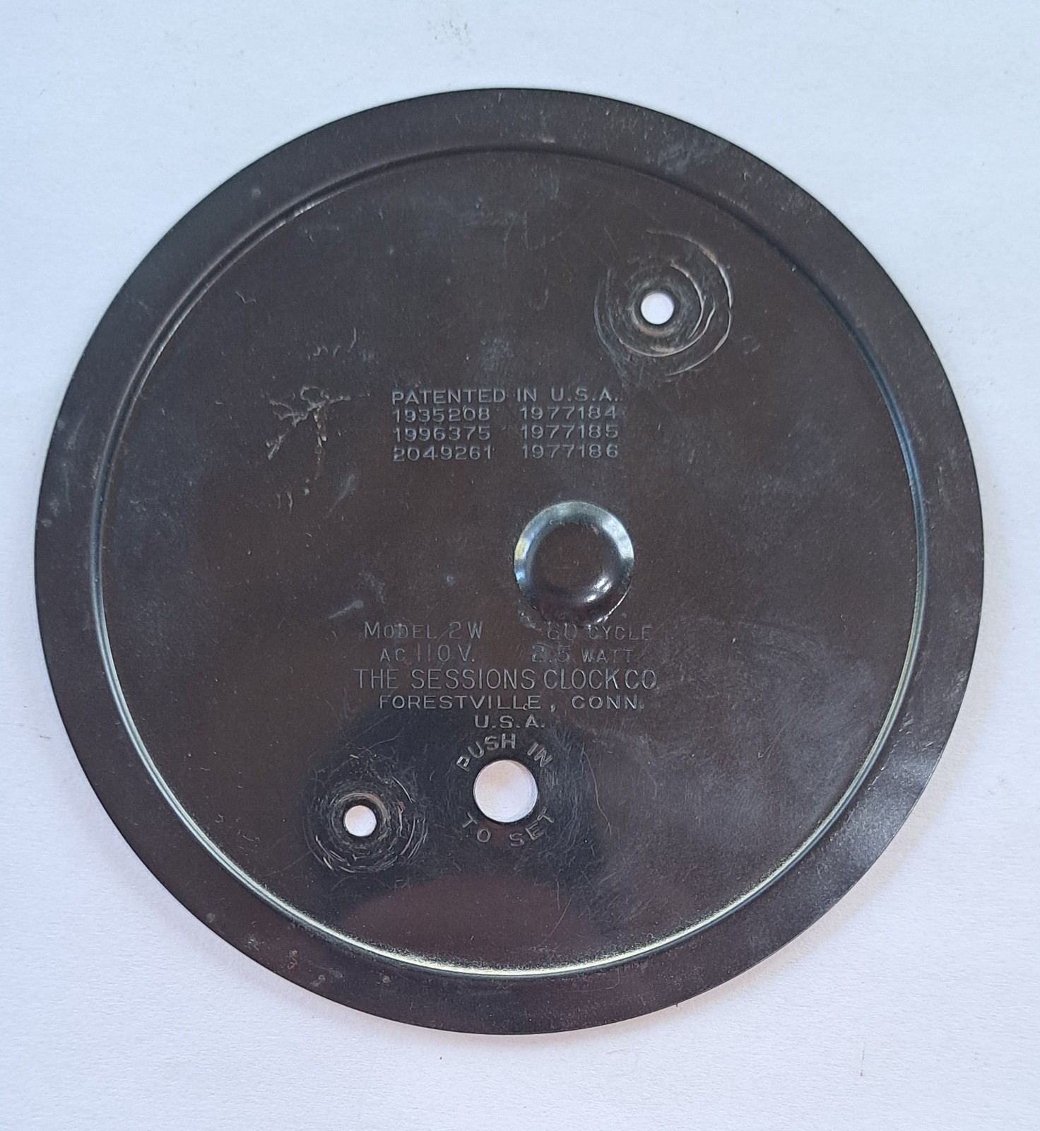 Vintage Drum Head Rear Access Cover Plate Sessions Model 2W Banjo Clock Part