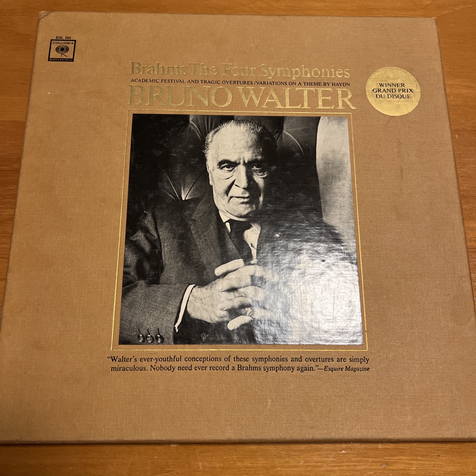 Bruno Walter Brahms The Four Symphonies 1962 Columbia Box Set D4L 252