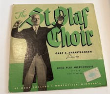 VTG 1950s ST. OLAF CHOIR Red Record Album 33-1/3 RPM 10