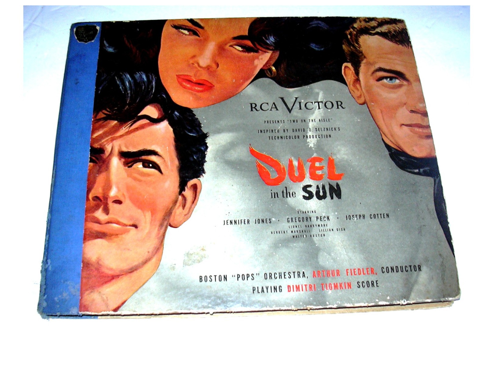Vintage DUEL IN THE SUN 78 rpm 4 Record Album 1946 Gregory Peck Jennifer Jones