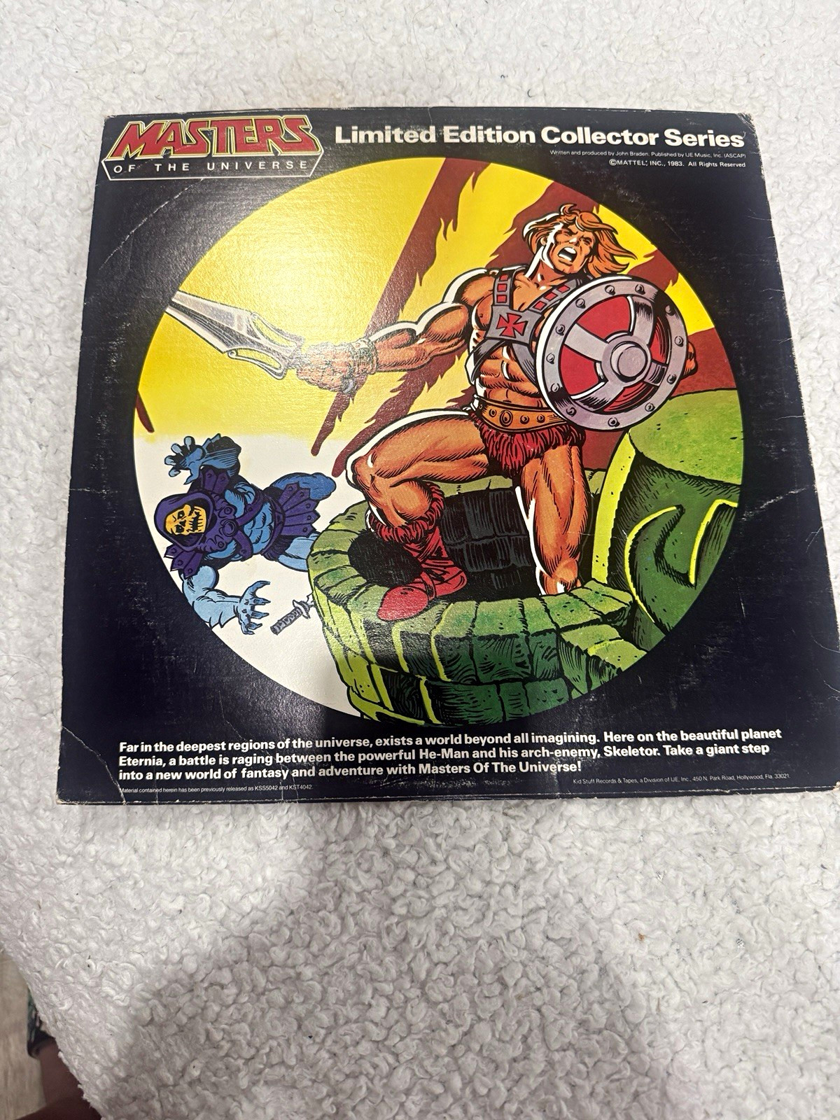 Vintage 1983 Masters of the Universe He-Man Picture Disc KPD6018 MOTU Kid Stuff