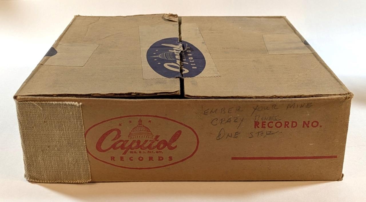 Capitol Records 1954 Vintage Original 78rpm Shipping Box Carton