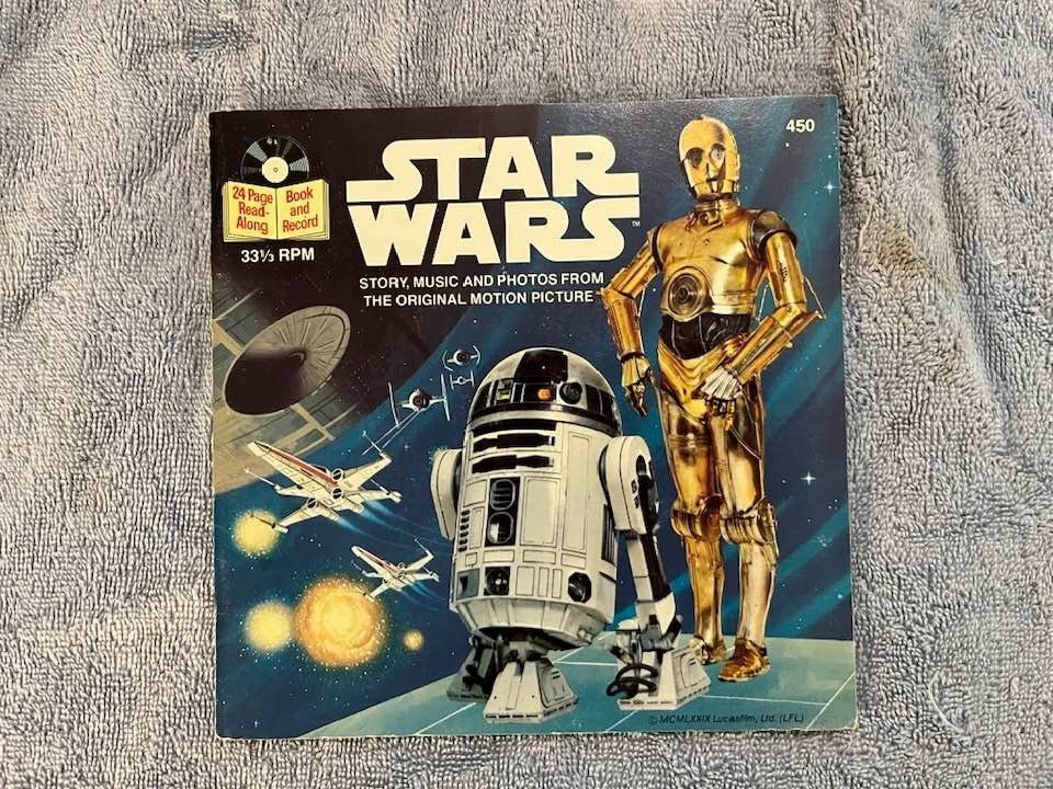 Star Wars 24 Page Read Along Book with Vinyl Record 33 1/3 RPM #450