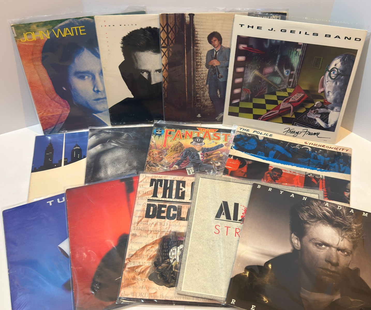 Pop Rock Vinyl LP Lot Bryan Adams The Police Billy Joel U2 Elton John The Alarm