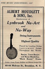 1927 NU-WAY BANJO STRINGED INSTRUMENTS HOUDLETT VINTAGE ADVERTISMENT 37-90 picture