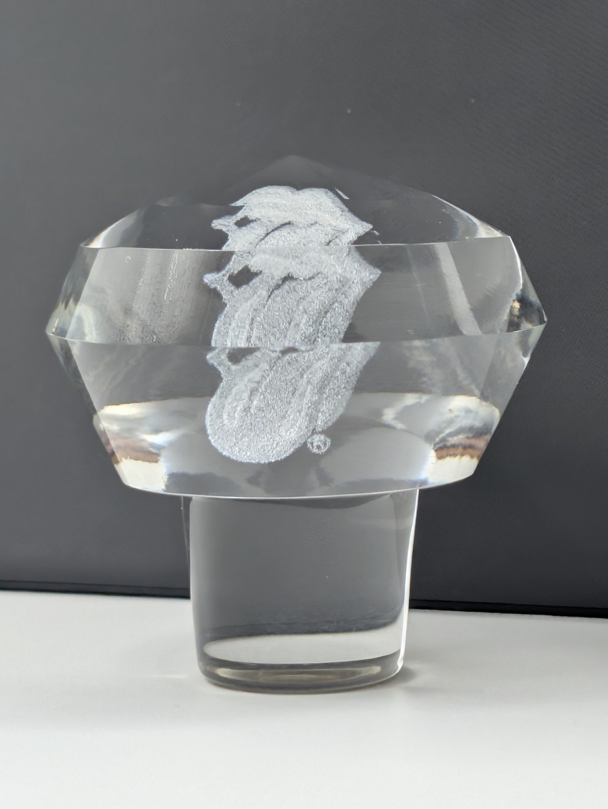 Rolling Stones Crystal Bottle Topper  Cork with 50 Years CD Logo