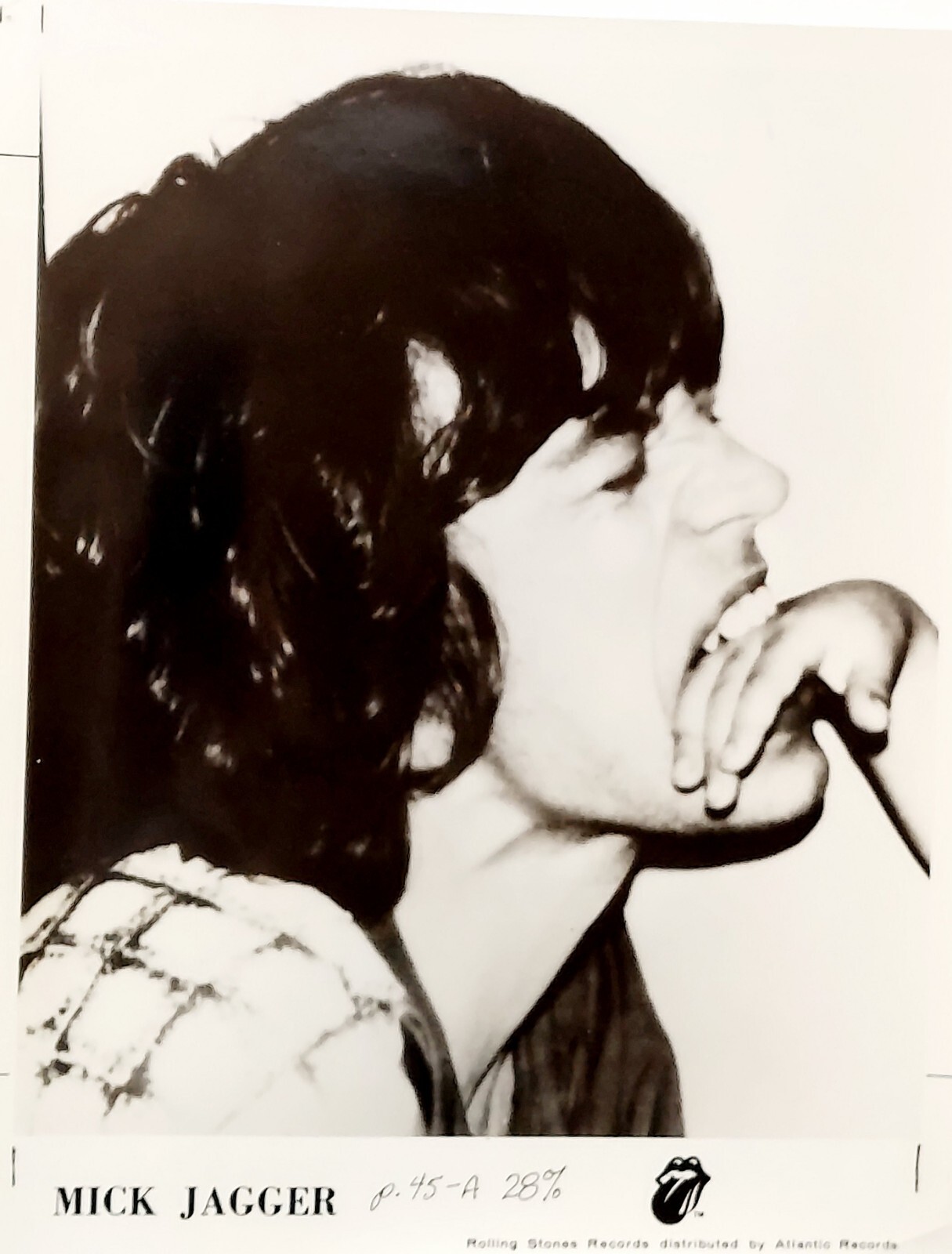 RARE MICK JAGGER ROLLING STONES Vintage 8x10 Publicity Photo W/Editor Marks