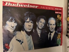 Vintage 1994 Rolling Stones Budweiser Tour Ad Promo Poster Voodoo Lounge 22