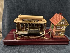 Vintage San Francisco Cable Car Victorian House Music Box As Is Damaged  picture