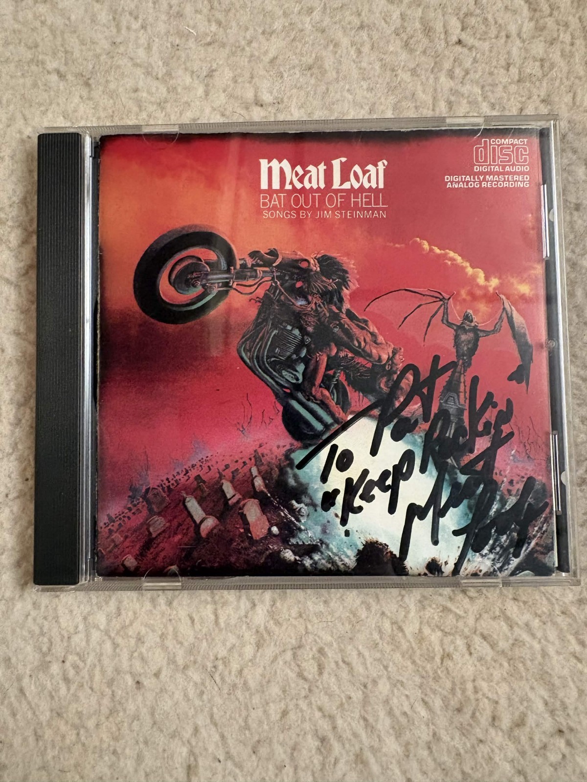 AUTOGRAPHED - Bat Out of Hell by Meat Loaf (CD, 1990, Epic)