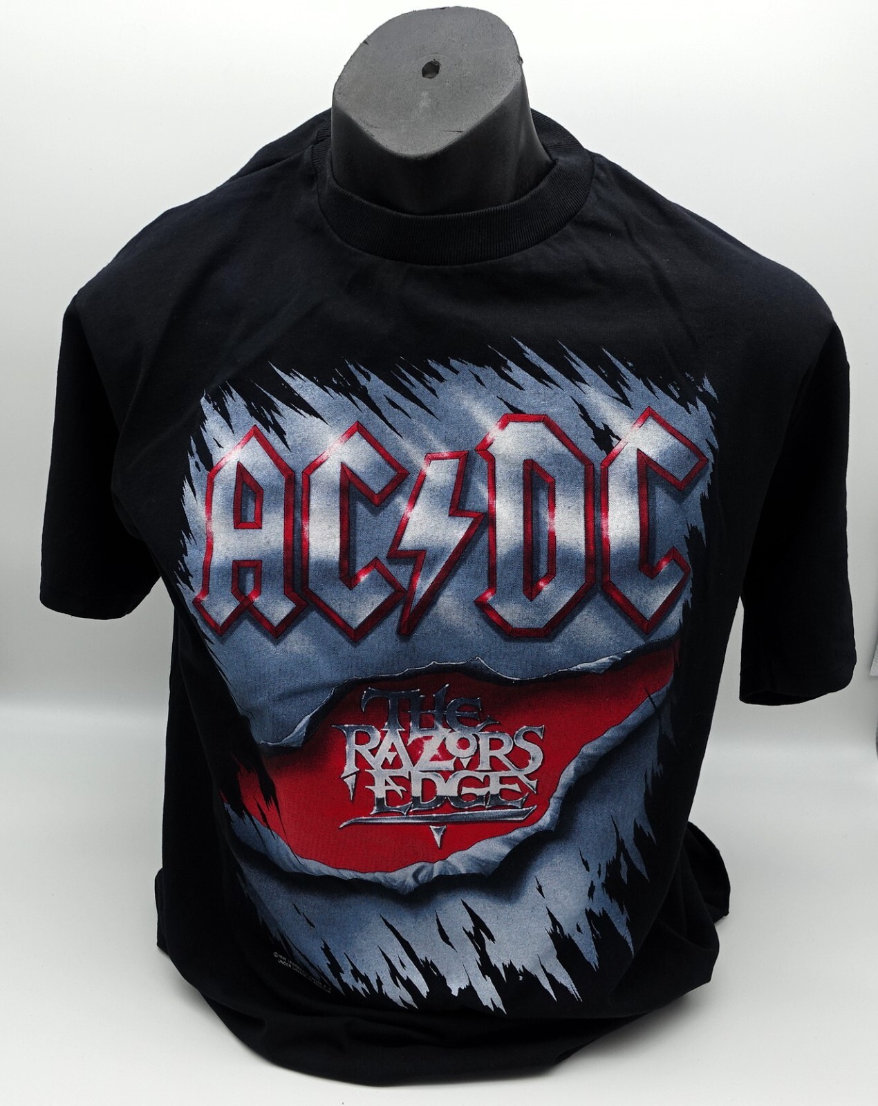 L Vintage AC/DC 1990-91 The Razors Edge Australian & NZ Tour Tee T-Shirt ACME
