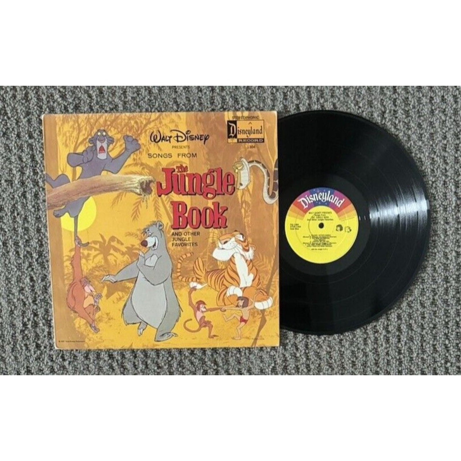 Songs From The Jungle Book, 1967 Disneyland Records DQ-1304 - Children LP