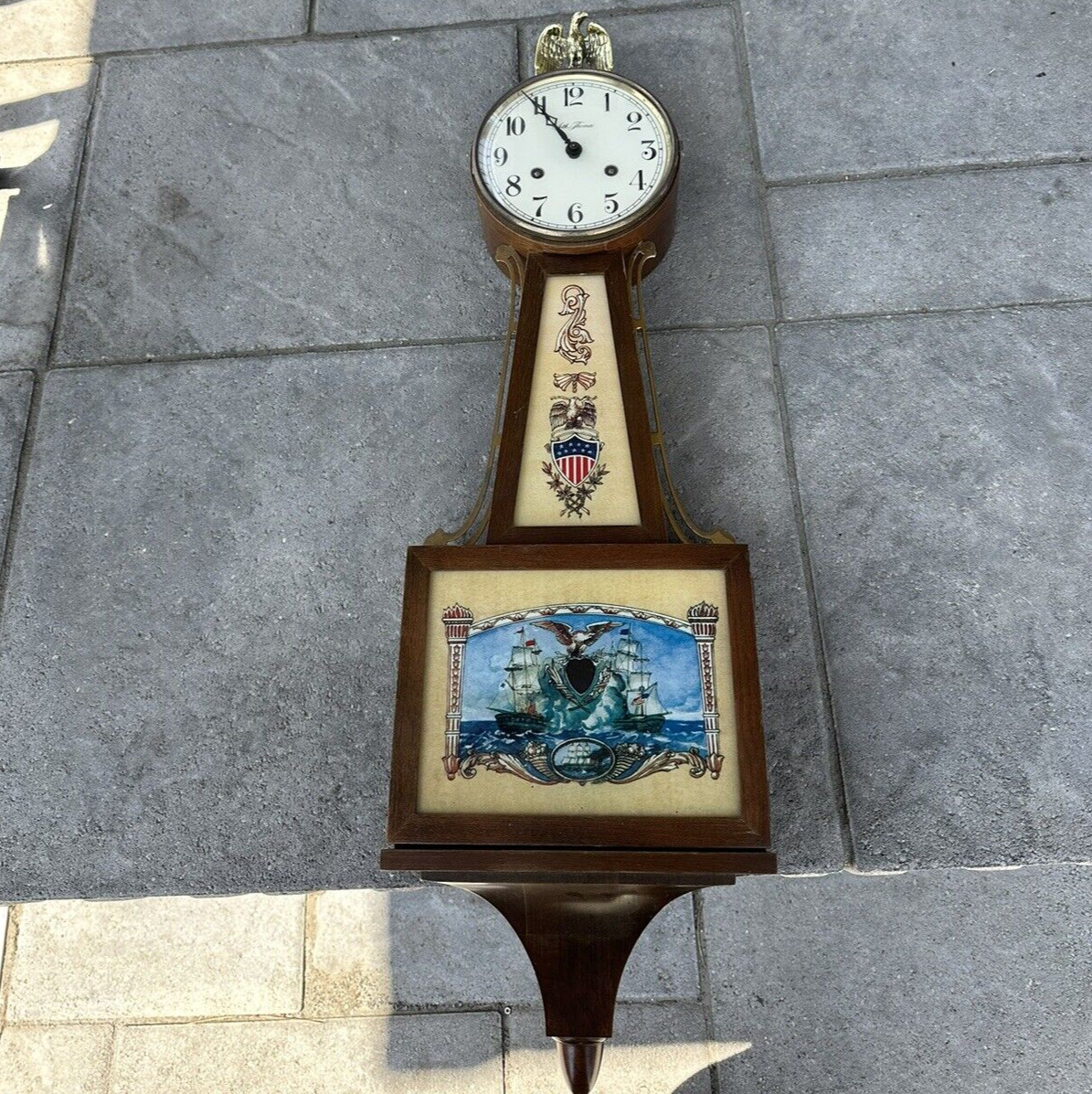 Antique Ship Seth Thomas Mechanical Banjo Wall Clock  FOR PARTS OR REPAIR