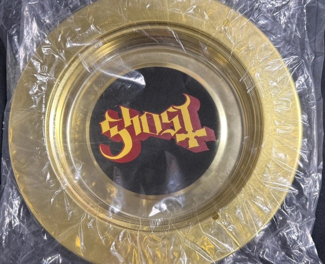 Ghost official Logo Gold Tone Metal offering plate