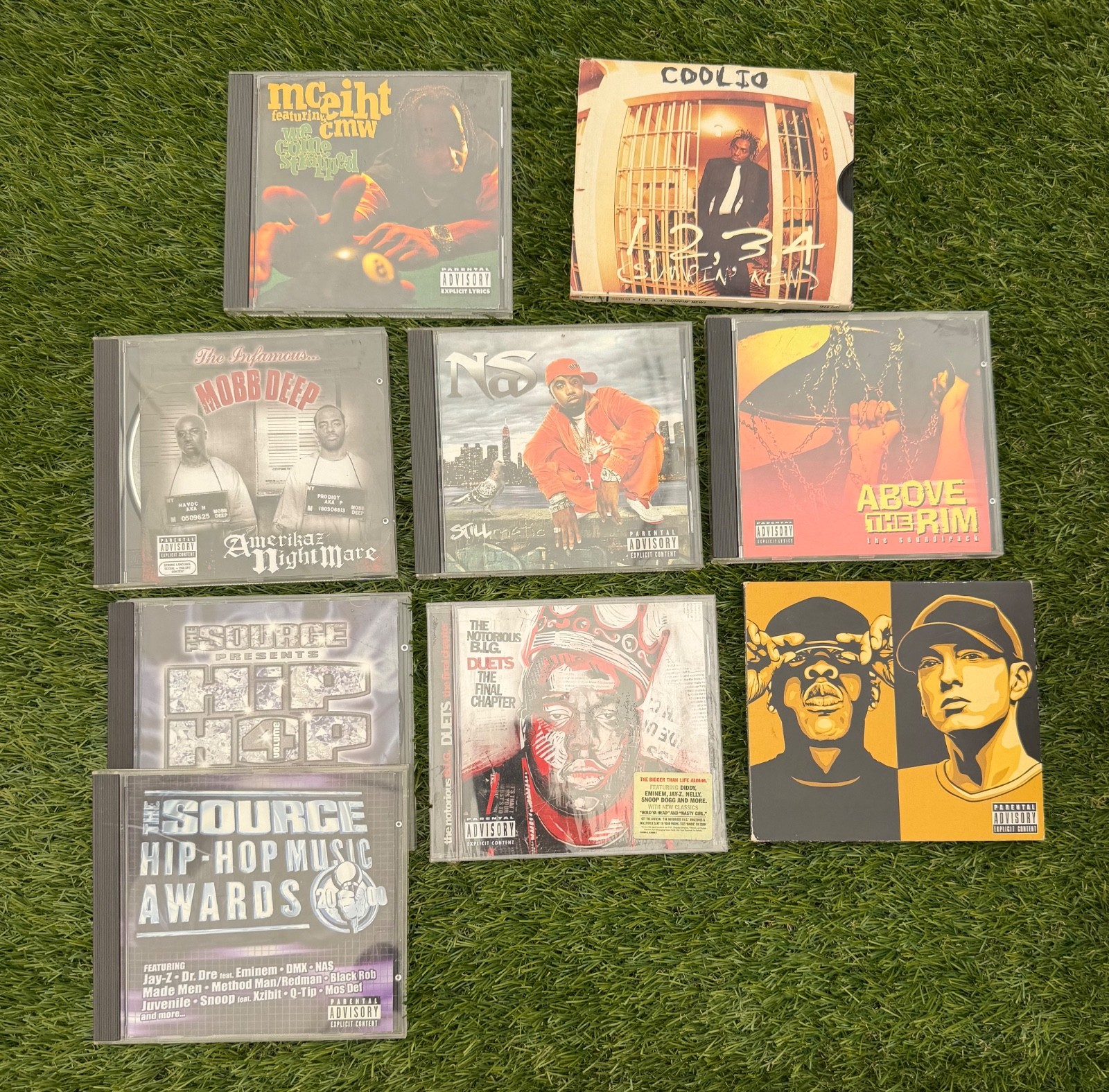 Vintage 90s Y2K Hip Hop Rap Nas Mobb Deep The Source Biggie CD music Bundle