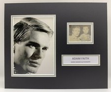 RARE Adam Faith Signed Photo Display + COA AUTOGRAPH MUSIC picture