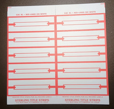 New Old Stock Sterling Title Strips for 45RPM Jukebox Blank Perforated One Sheet picture